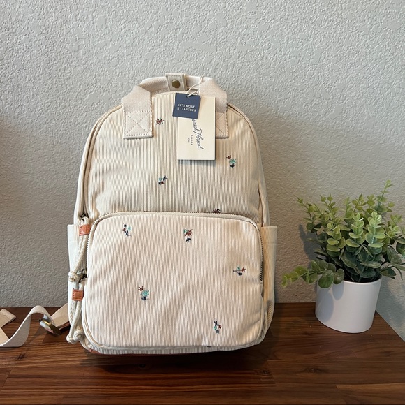 Floral Print Midi Dome Backpack - Universal Thread Cream - Picture 1 of 5